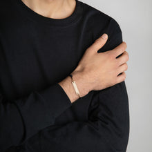 Load image into Gallery viewer, Engraved Silver Bar String Bracelet